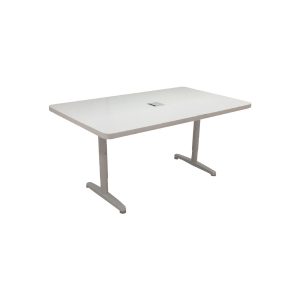 Conference Table - 6 Person - White Rectangular