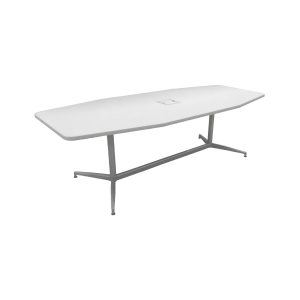 Conference Table - 8 to 10 Person - White Hexagonal