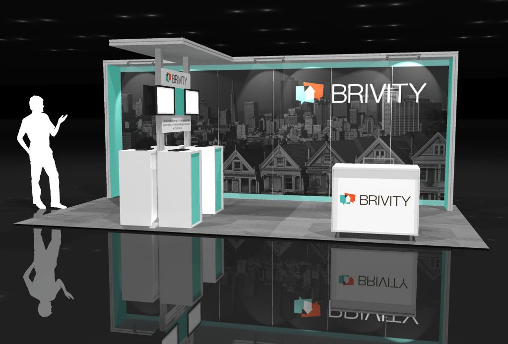 BRIV001 10×20 Trade Show Display Rental Exhibitrents Display