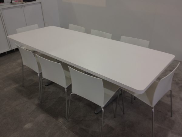 Conference Table - 8 Person - White Rectangular